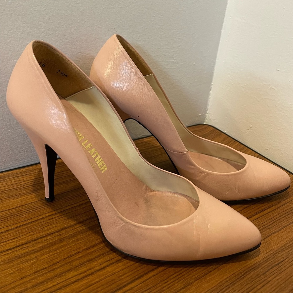Vintage Womens Spanish Leather by Sergio Zelcer Heels Sz 7.5